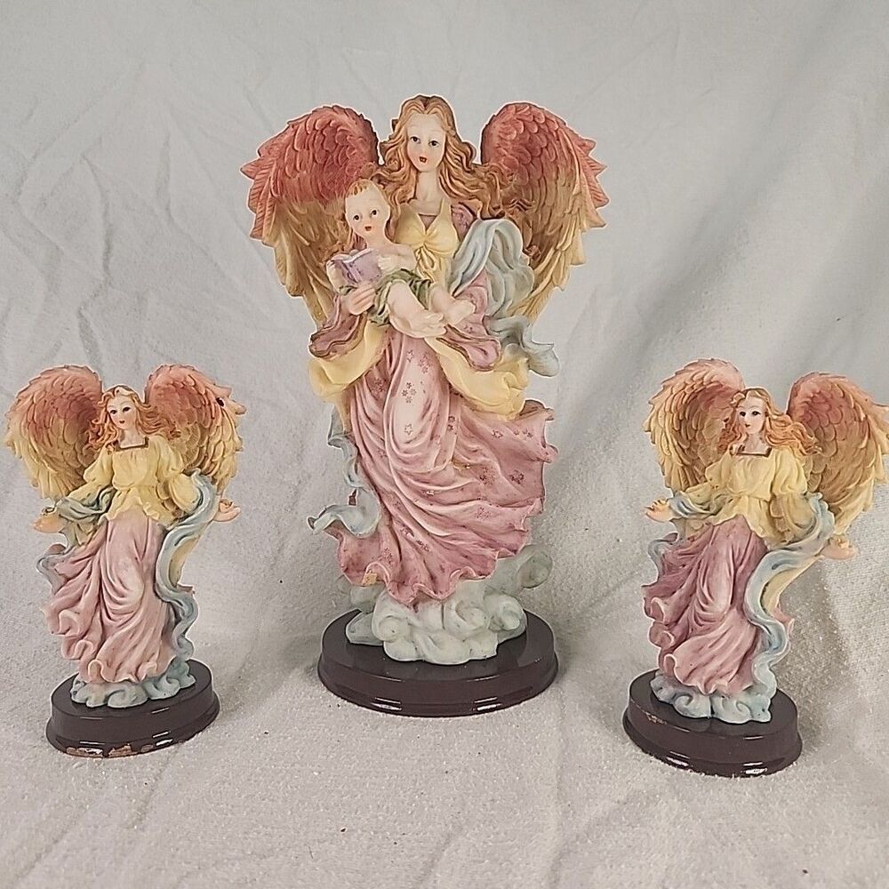 The G Gift Collection By Lincolnshire 3 Angel Figurines Vintage 1999 No. 5191